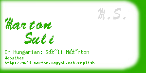 marton suli business card